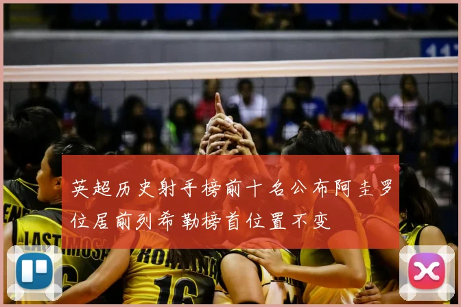 英超历史射手榜前十名公布阿圭罗位居前列希勒榜首位置不变