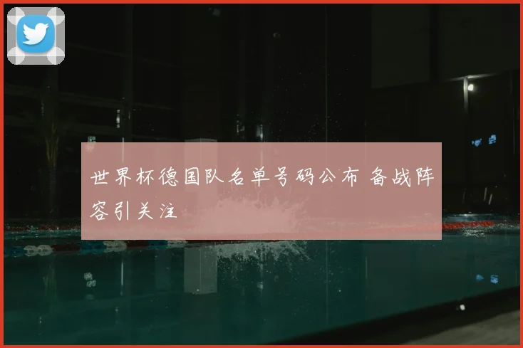 世界杯德国队名单号码公布 备战阵容引关注